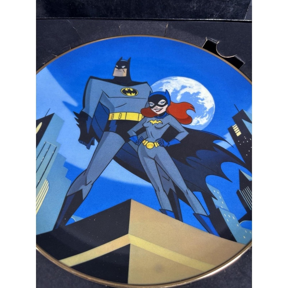 Warner Bros Gallery Batman & Batgirl Collector Plate Limited Edition #1843/2500